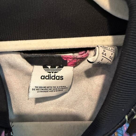 Farm Rio X Adidas Large Poisonous Garden Track Jacket Black Floral - Picture 4 of 5